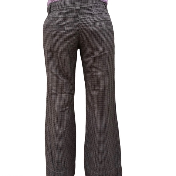 H&M Fine Plaid Straight Mid-Rise Grey Pants - Sz 6 - Picture 5 of 7